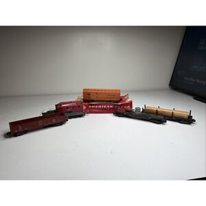 Lot Of 5 American Flyer S Gauge Trains + Tracks: Cars 644, 802, 916, 928, 969